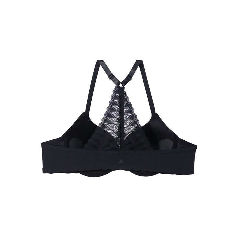 Front Open Light Padded Racerback Bra Set