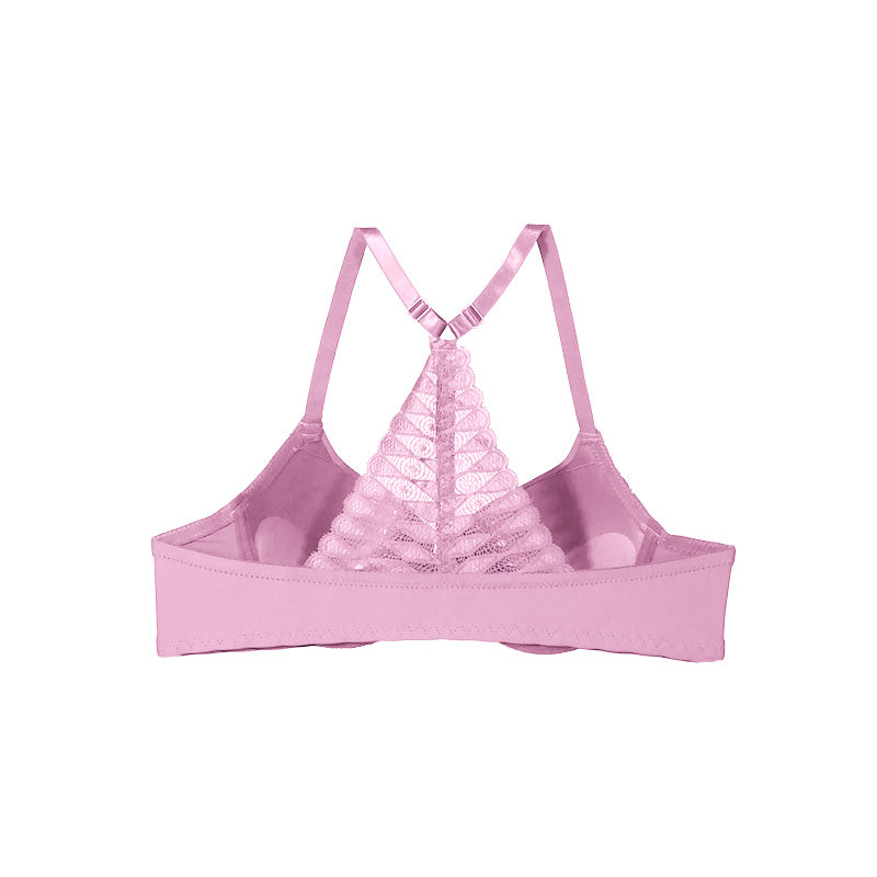 Front Open Light Padded Racerback Bra Set