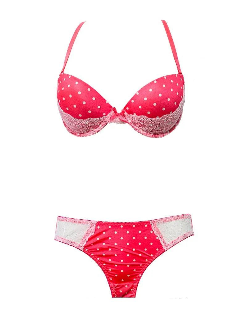 - Single Padded Pushup Bra And Panty Set