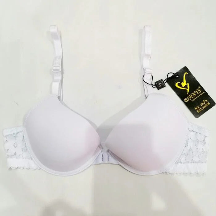 New Silk High Quality Front Open Style Double Padded Adjustable Straps Padded Bra
