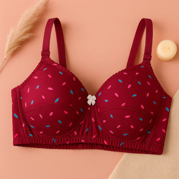 1 Pc Light Padded Cotton Printed Soft & Breathable Bra