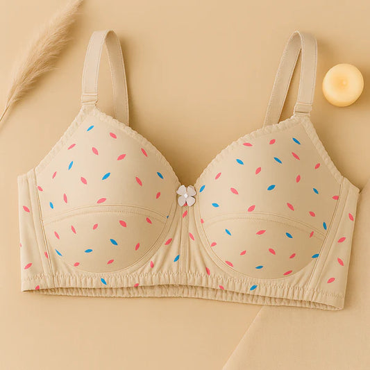 1 Pc Light Padded Cotton Printed Soft & Breathable Bra