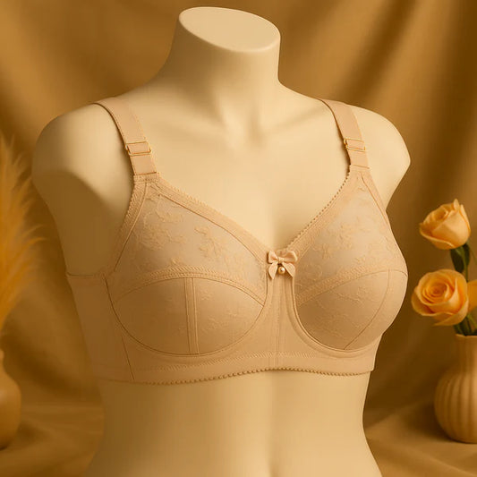 Non-Padded Non-Wired Full Coverage Bra Plus Size