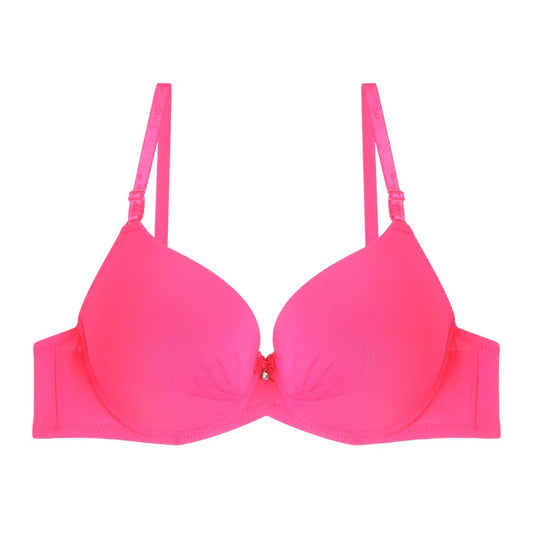 Solid Color Push-Up Bra with Padded Double Foam Design