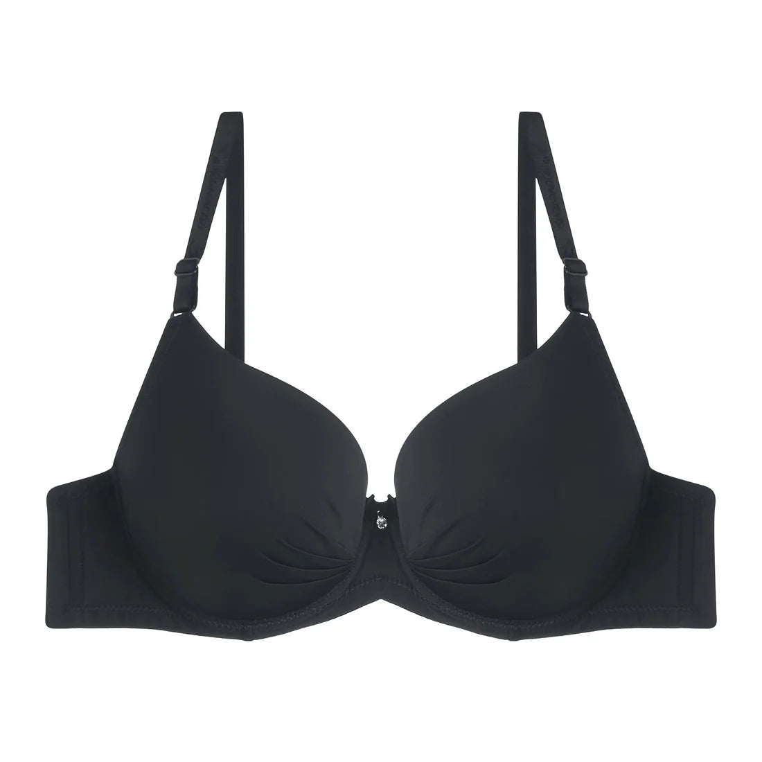 Solid Color Push-Up Bra with Padded Double Foam Design