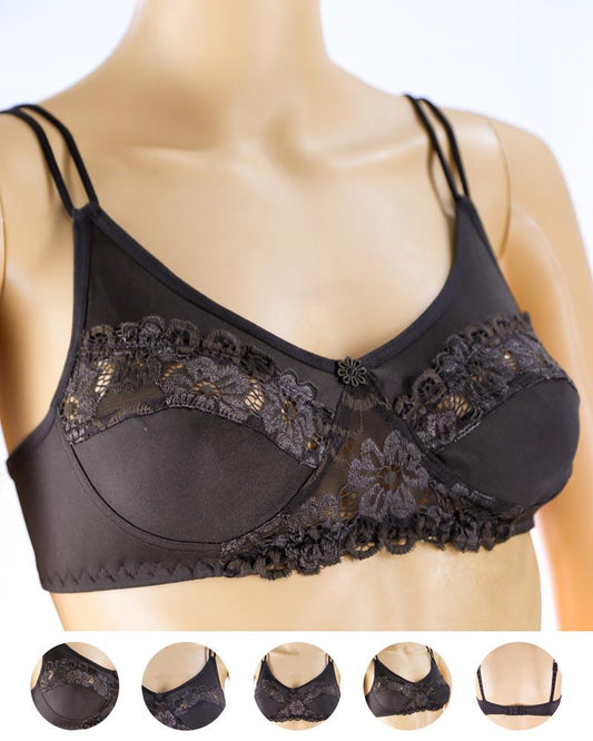Madam Bra - BOE - Non Padded, Non Wired Bra, Soft Jersey Cotton Lace Bra