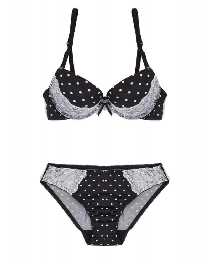 - Single Padded Pushup Bra And Panty Set
