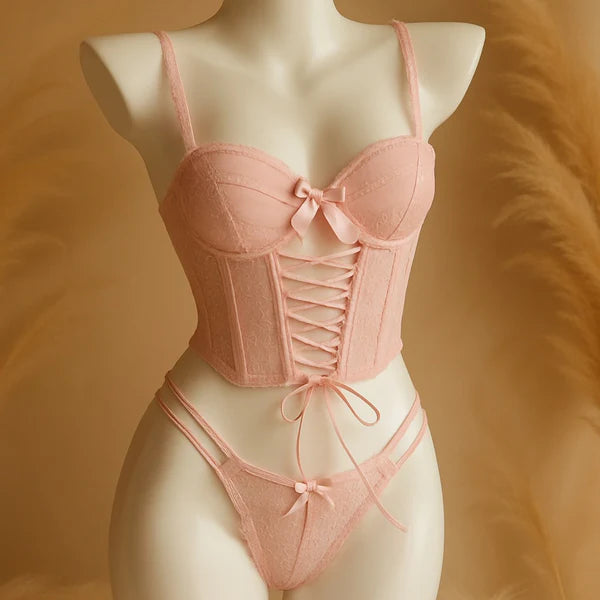 New High Quality Cute Lace Flower Adjustable Straps Push Up Bridal Padded Bra And Panty Set 168 Flower