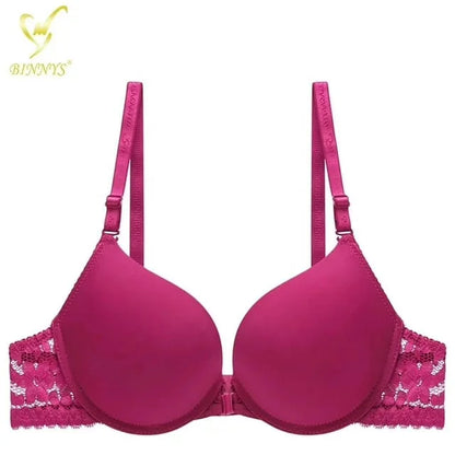 New Silk High Quality Front Open Style Double Padded Adjustable Straps Padded Bra