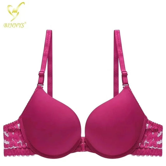 New Silk High Quality Front Open Style Double Padded Adjustable Straps Padded Bra