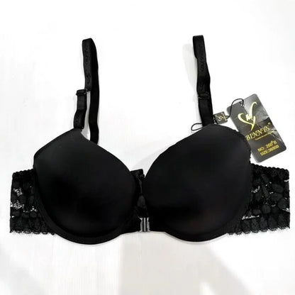 New Silk High Quality Front Open Style Double Padded Adjustable Straps Padded Bra