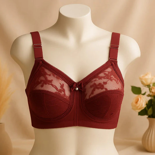 Non-Padded Non-Wired Full Coverage Bra Plus Size