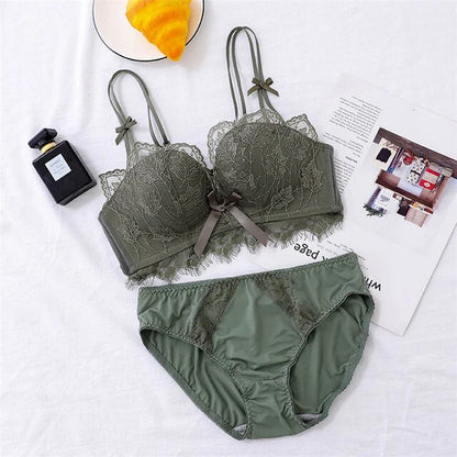 New High Quality Soft Push Up Embroidered Bridal Bra and Panty Set 8942